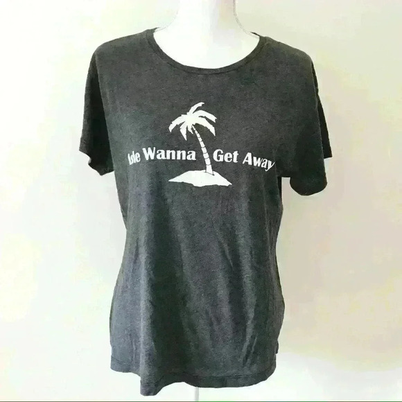 Wildfox Isle Wanna Get Away Gray Manchester Tee - Picture 5 of 10